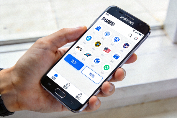 PG国际Android手机应用在三星Galaxy手机上的显示效果，界面清晰易操作